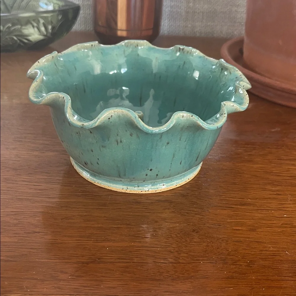 Hand Crafted Pottery Juicer Full Moon Pottery Light Turquoise Blue